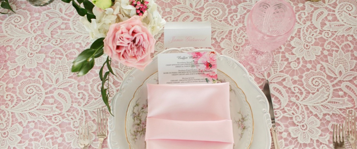 Vintage Pink Place Setting