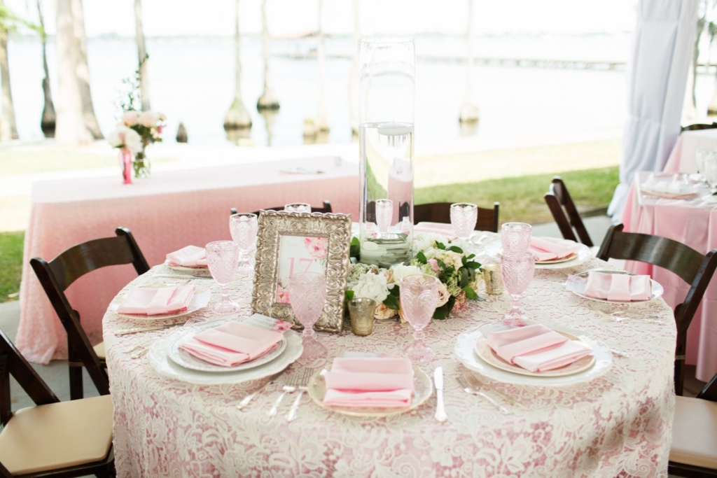 Vintage Pink Reception Table