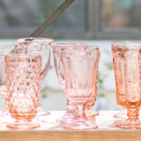 Vintage Pink Goblets