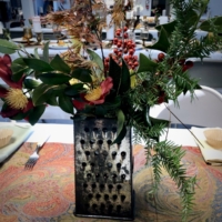 Vintage Grater with Greenery