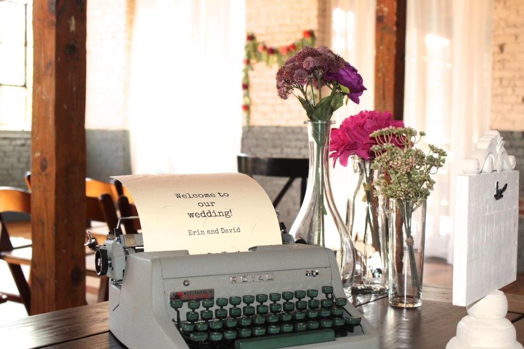 Vintage Typewriter as Wedding Decor