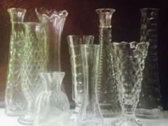 Vintage Clear Vases