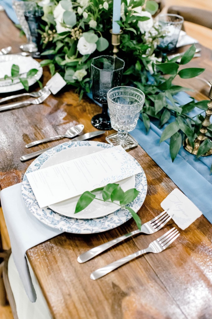 Vintage Blue Place Setting