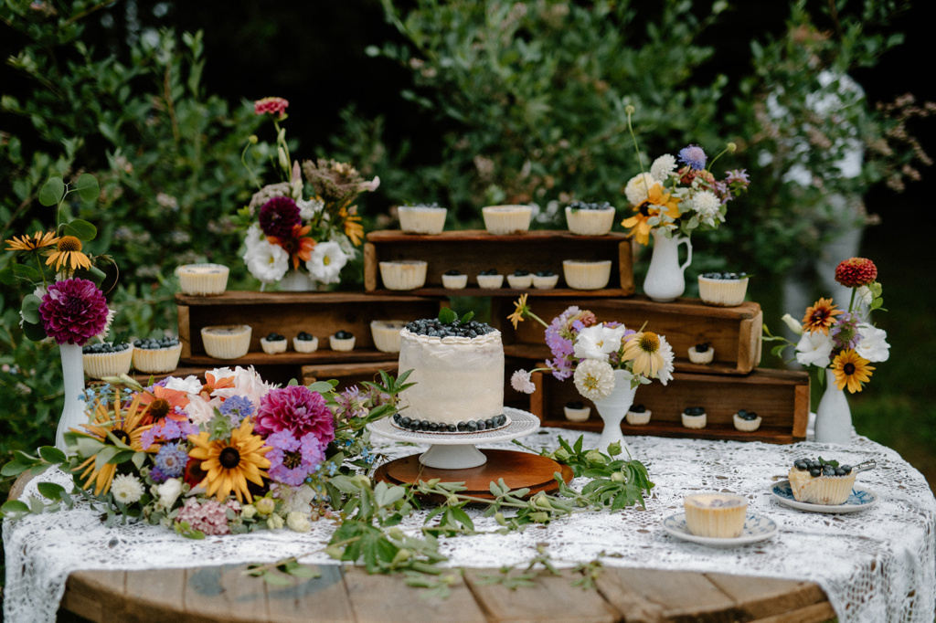 Blueberry Dessert Table