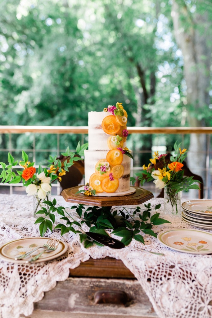 Tiered Cake on Dessert Table