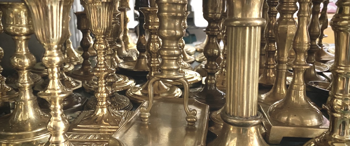 Vintage Brass Candleholders