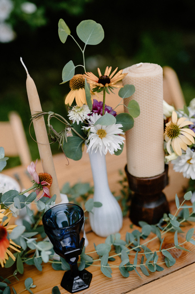 Vintage Wooden Pillar Candleholder