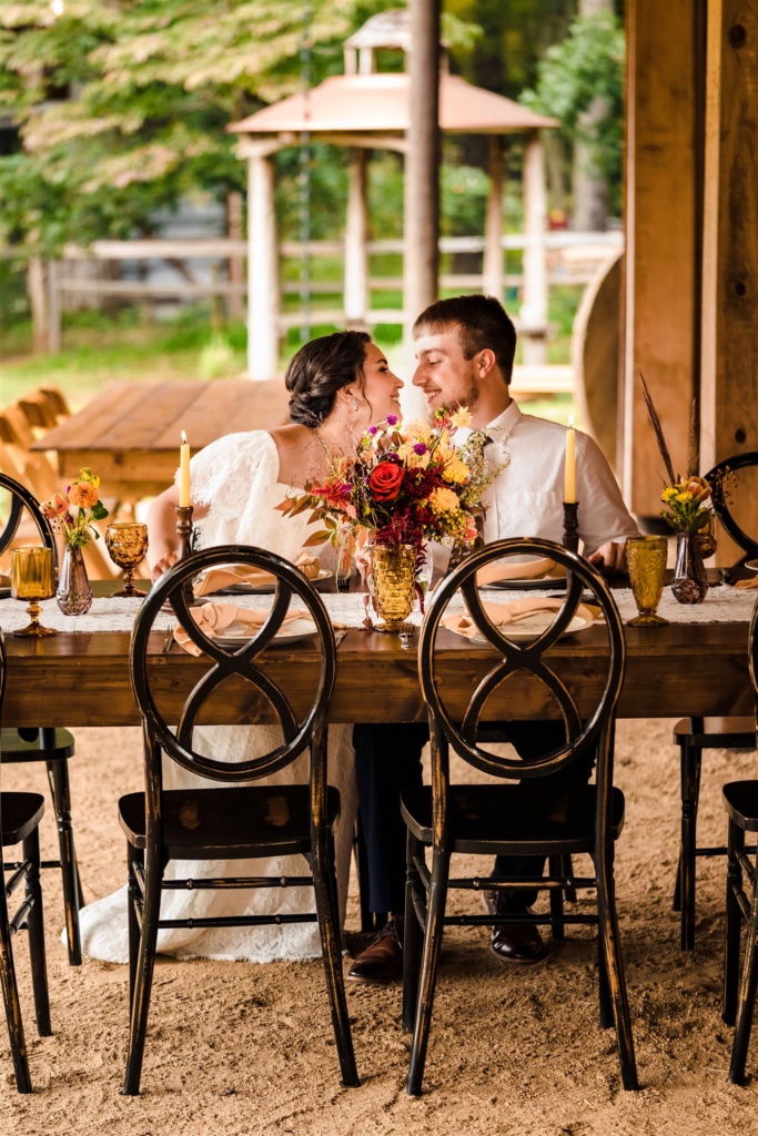 Couple at Reception Table