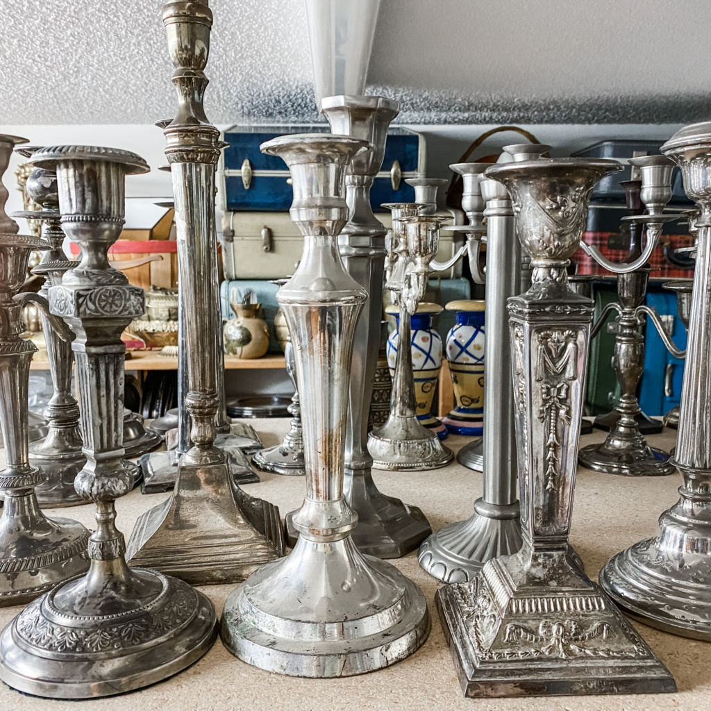 Vintage Silverplate Candleholders