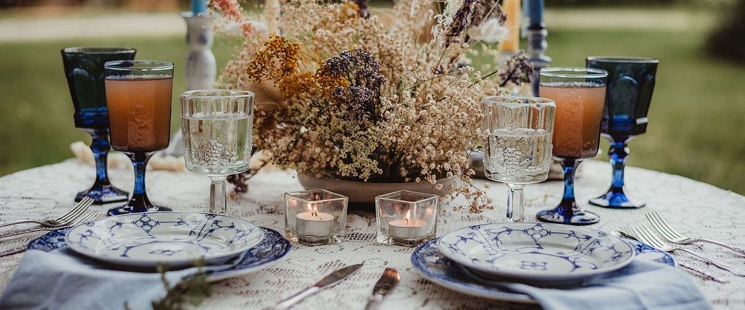 Vintage Blue and White Place Settings