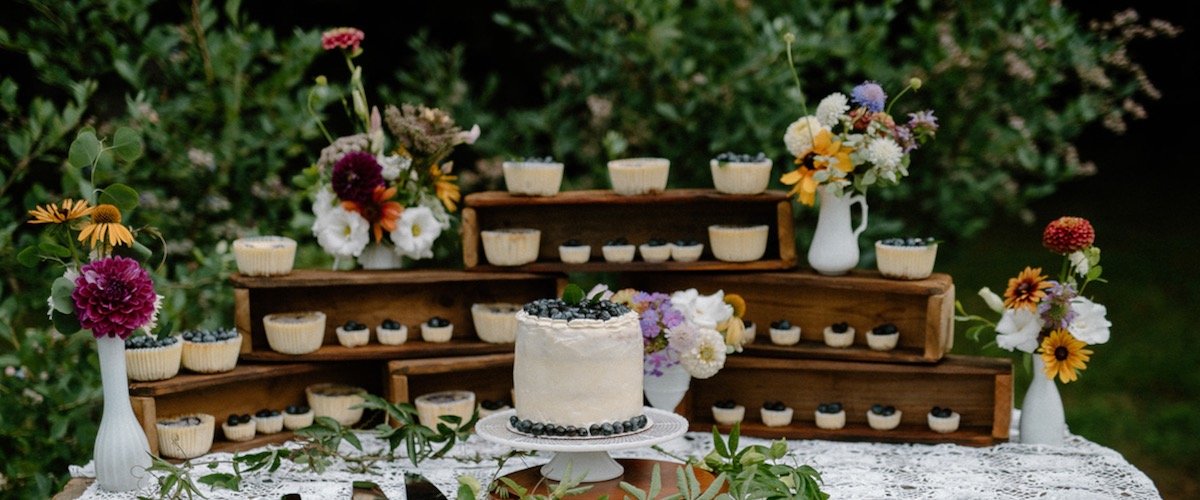 Dessert Table with Wooden Boxes