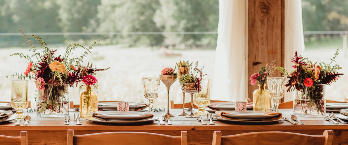 Vintage Table Decor and Goblets