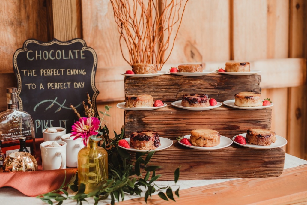 Wooden Boxes with Desserts