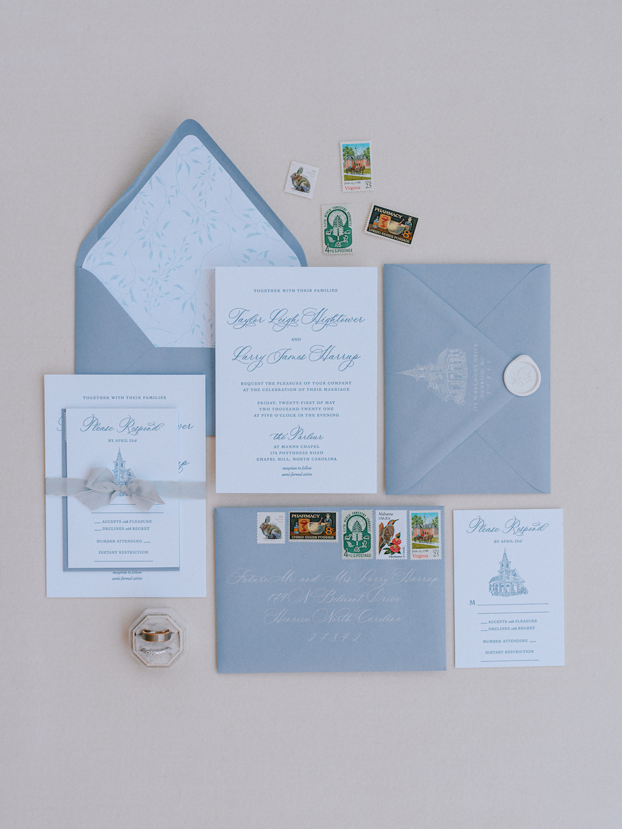 Southern Vintage Table Event - A Blissfully Blue Wedding at The Parlour ...