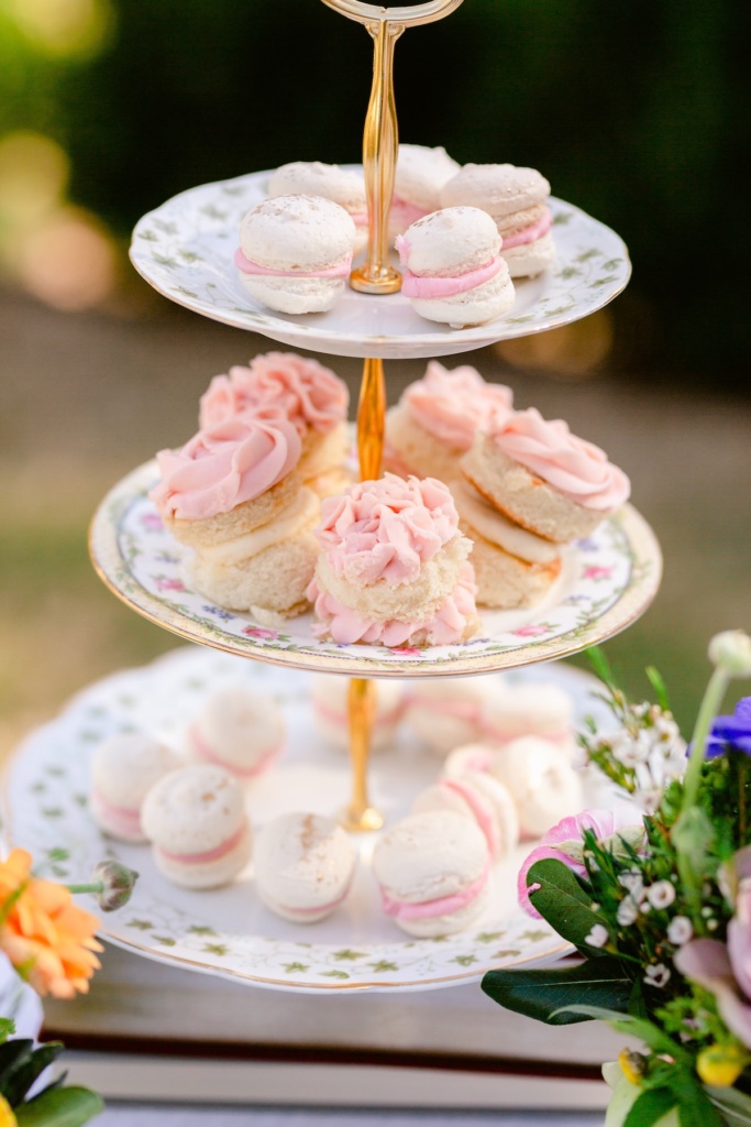 Vintage Tiered Stand with Desserts