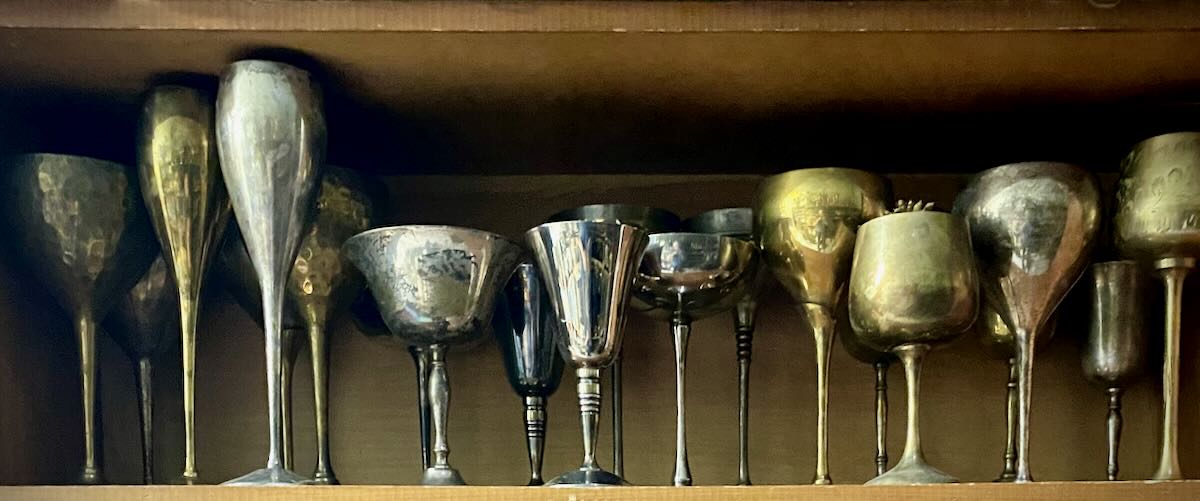 Vintage Metal Goblets