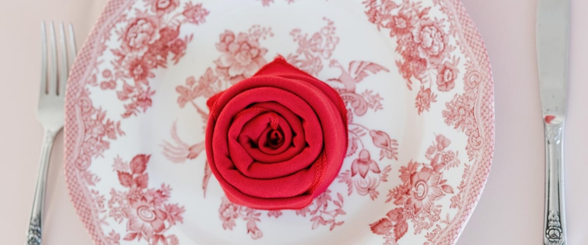 Vintage Red Place Setting