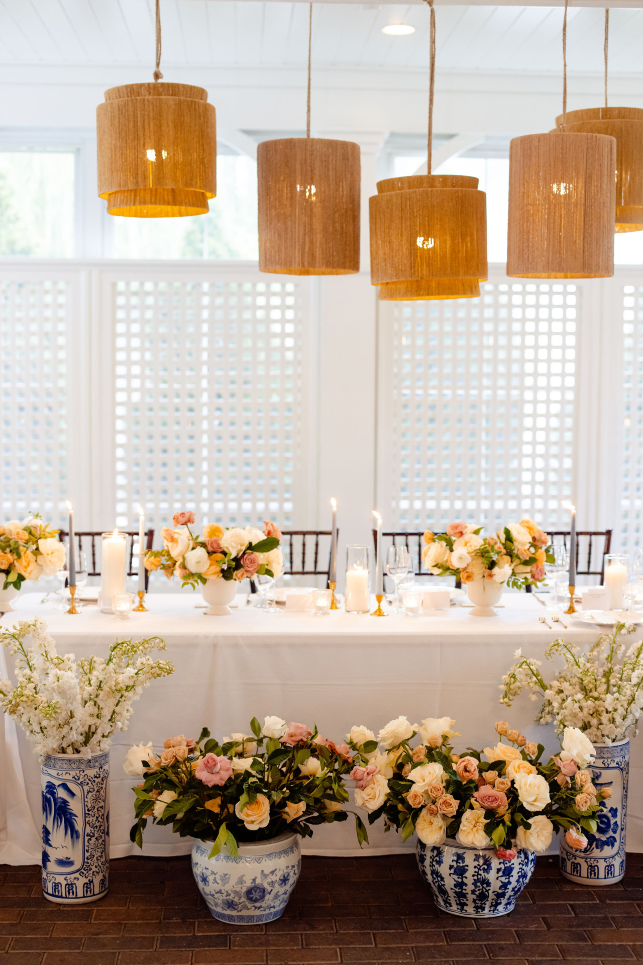 Plated Reception Southern Vintage Table - A Dreamy Blue Wedding - Southern Vintage Table