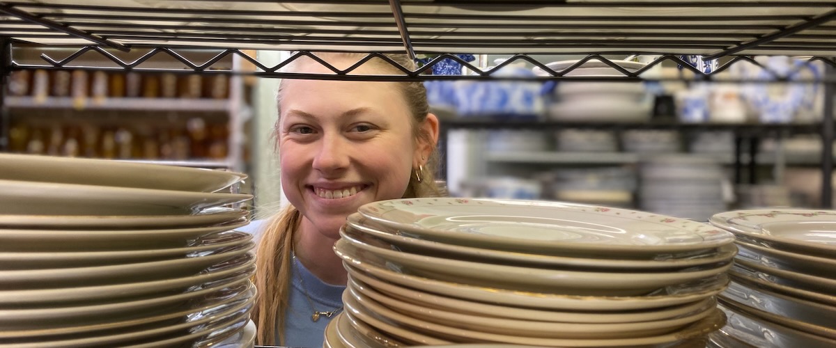 Stacks of Vintage Plates