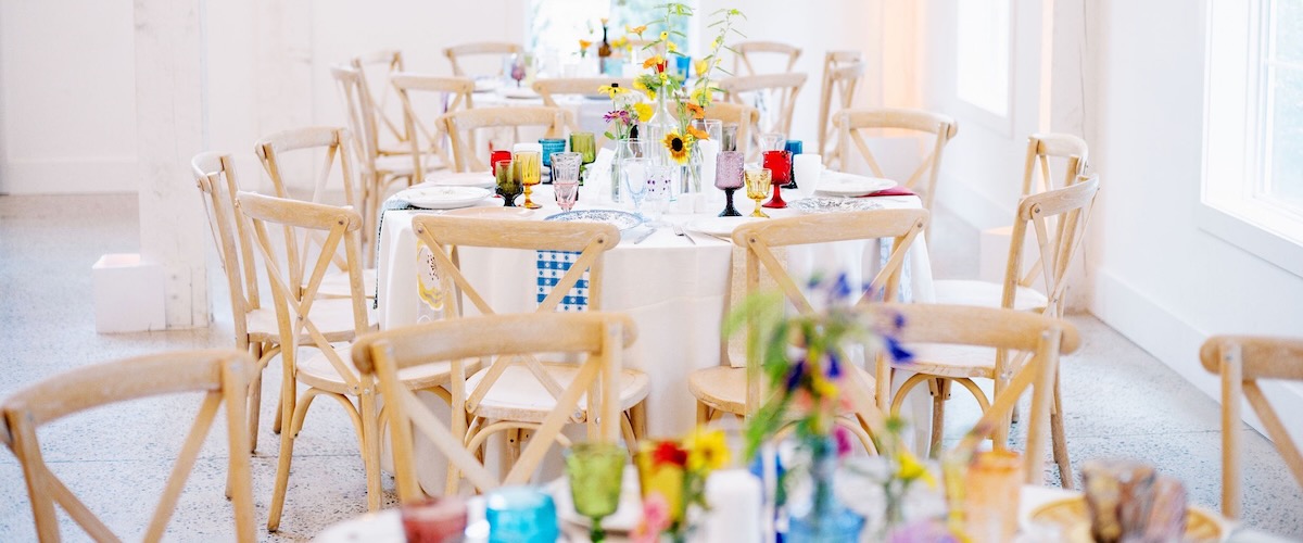 Vintage Colorful Wedding Tables