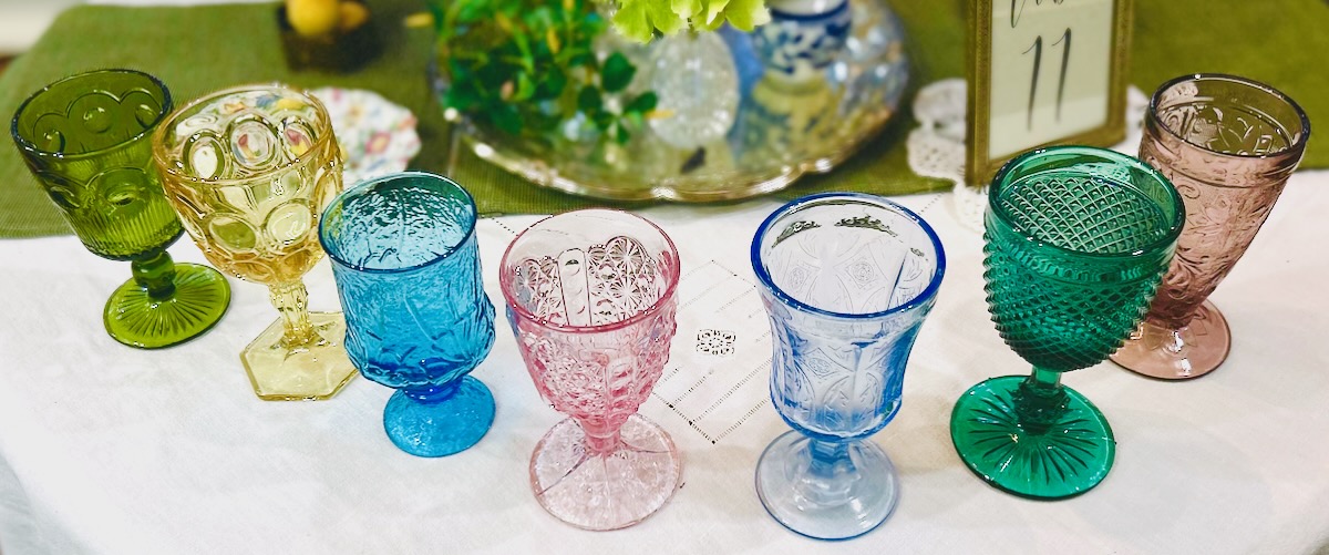 Vintage Colored Goblets