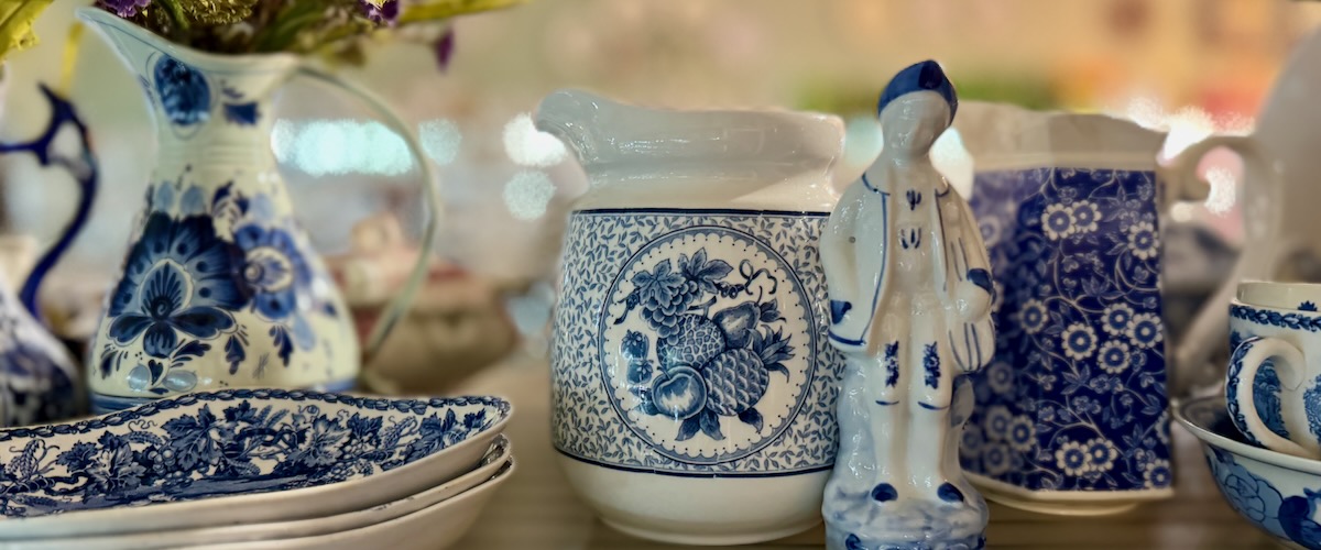 Vintage Blue and White Decor