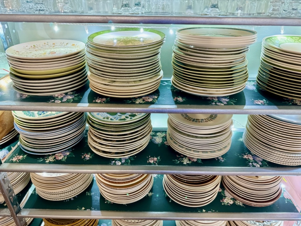 Vintage Plates on Shelves