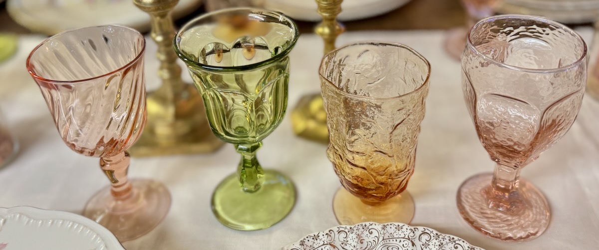 Vintage Colored Goblets