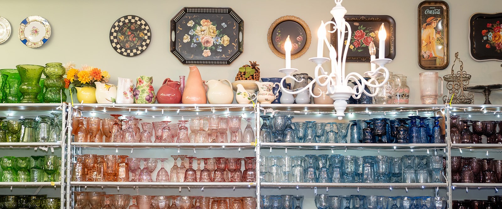 Rows of Vintage Goblets